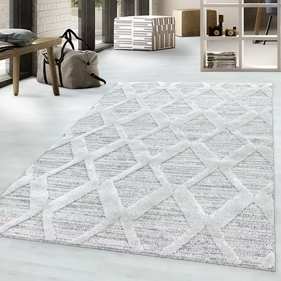 Adana Carpets Scandinavisch vloerkleed Pitea Diamond Grijs 280x370cm - Foto 5