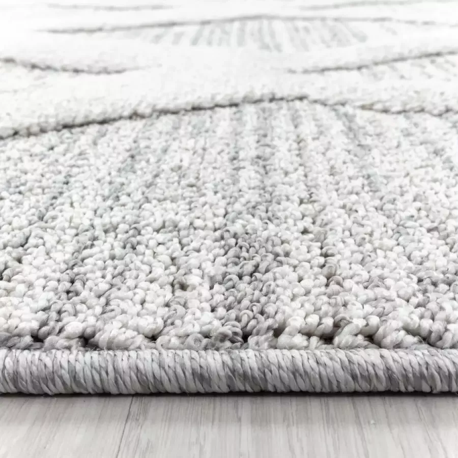 Adana Carpets Rond scandinavisch vloerkleed Pitea Diamond Grijs Ø 120cm - Foto 3
