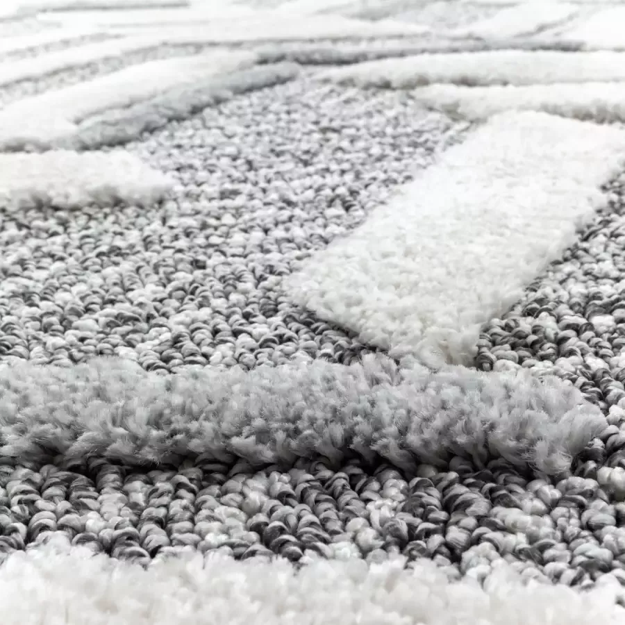 Adana Carpets Scandinavisch vloerkleed Pitea Panel Grijs Creme 280x370cm - Foto 3
