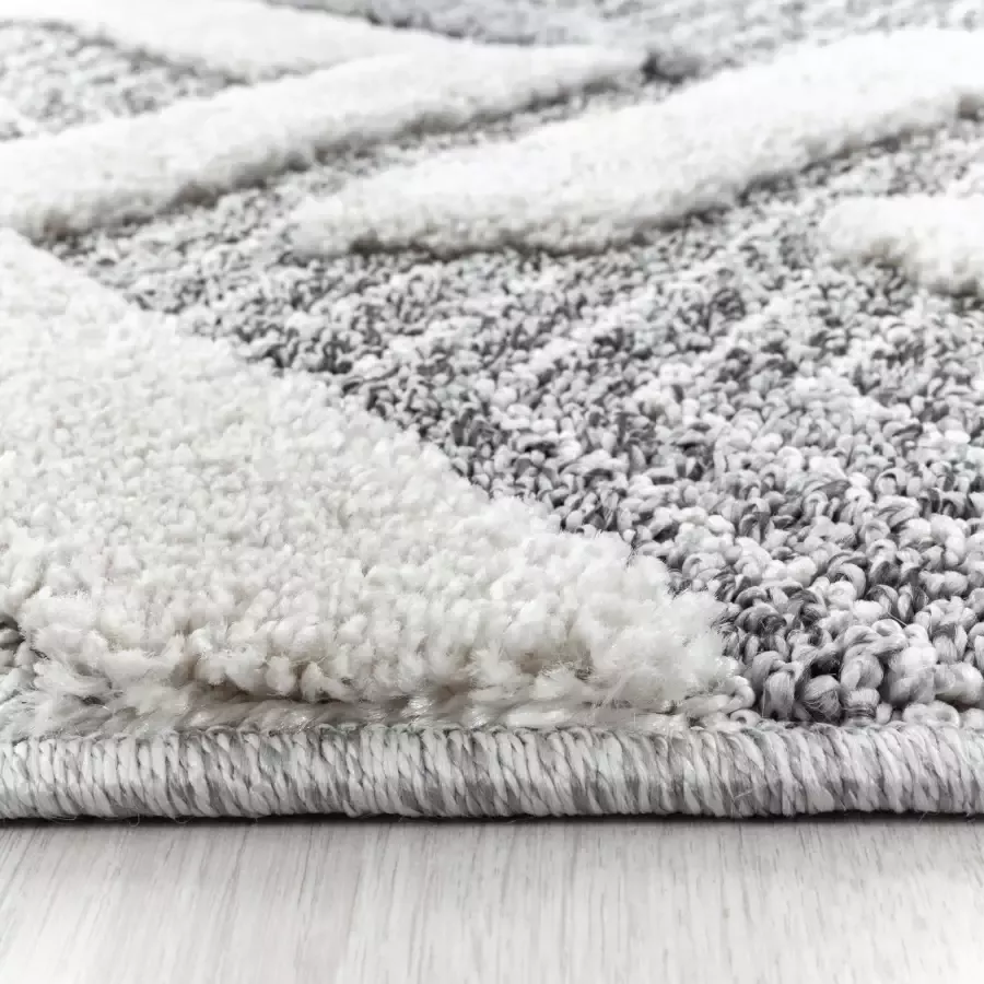 Adana Carpets Scandinavisch vloerkleed Pitea Panel Grijs Creme 280x370cm - Foto 4