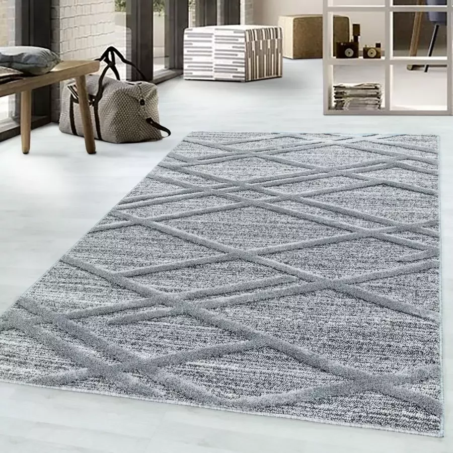 Adana Carpets Scandinavisch vloerkleed Pitea Double Grijs 120x170cm - Foto 5