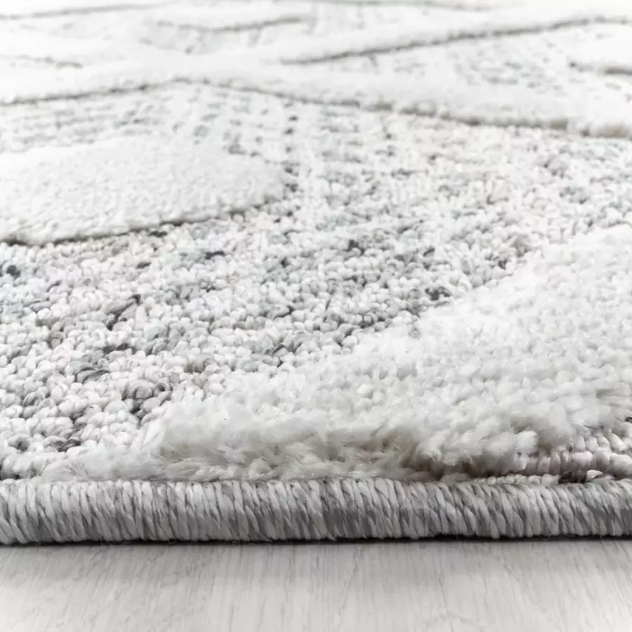 Adana Carpets Scandinavisch vloerkleed Pitea Ethno Creme Grijs 280x370cm - Foto 4