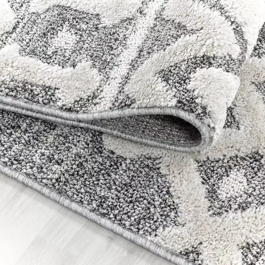 Adana Carpets Scandinavisch vloerkleed Pitea Knot Grijs Creme 280x370cm