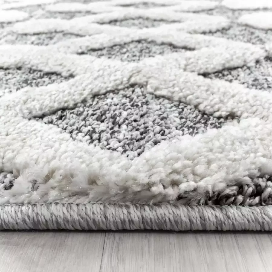 Adana Carpets Scandinavisch vloerkleed Pitea Knot Grijs Creme 140x200cm - Foto 4