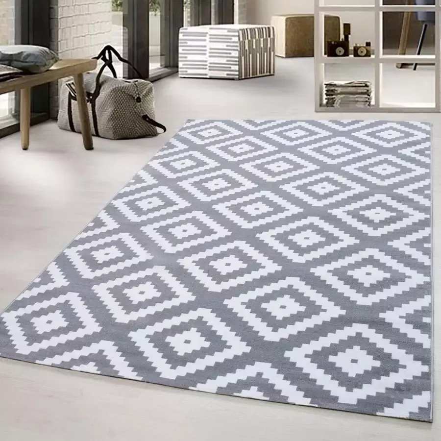 Adana Carpets Modern vloerkleed Plus Grijs 8005 120x170cm - Foto 4