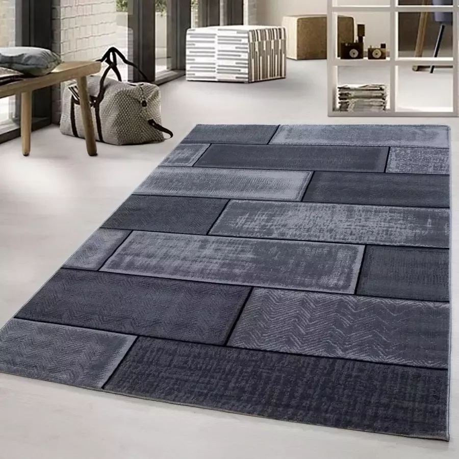 Adana Carpets Modern vloerkleed Plus Zwart 8007 120x170cm - Foto 4