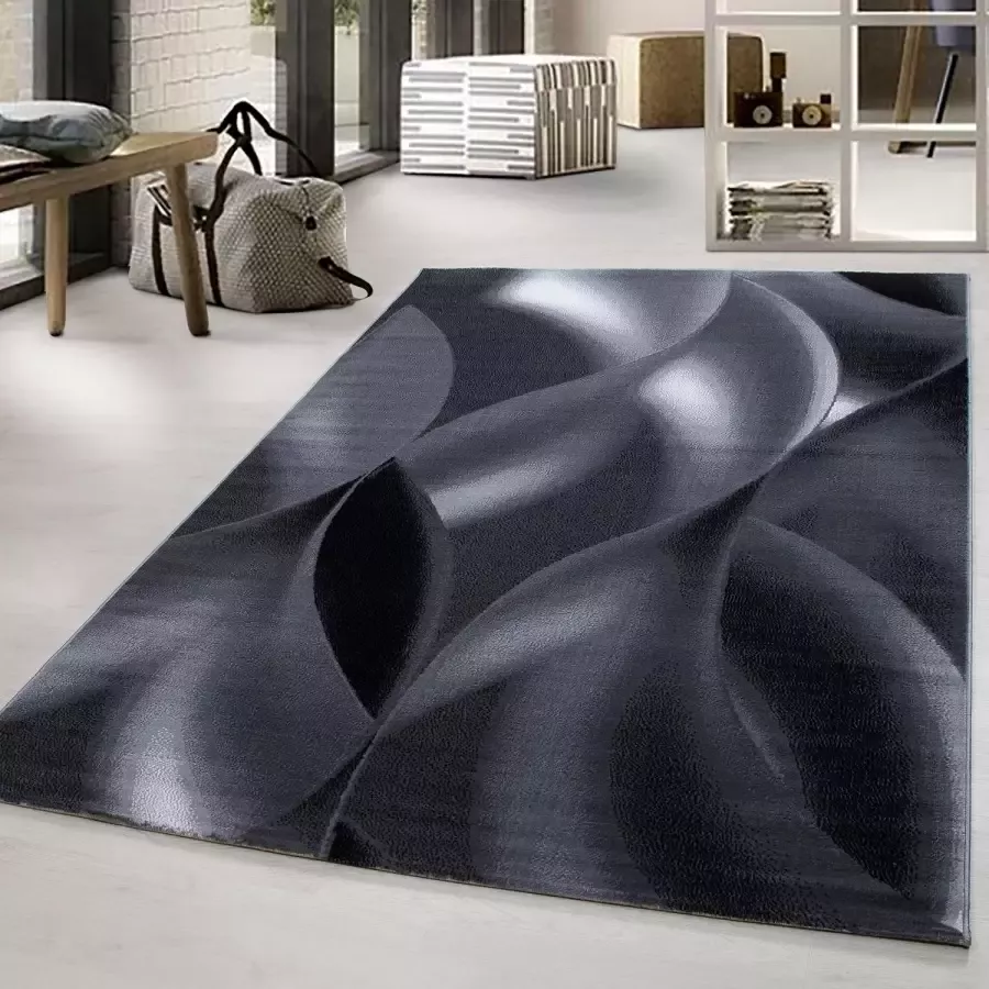 Adana Carpets Modern vloerkleed Plus Zwart 8008 120x170cm - Foto 4