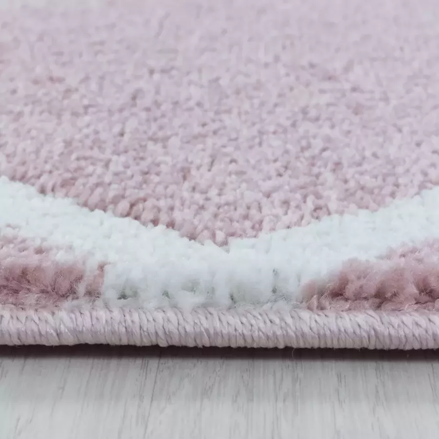 Adana Carpets Laagpolig vloerkleed Smoothly Lines Roze Wit 160x230cm - Foto 3