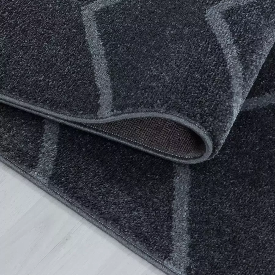 Adana Carpets Laagpolig vloerkleed Smoothly Weave Grijs Wit 200x290cm