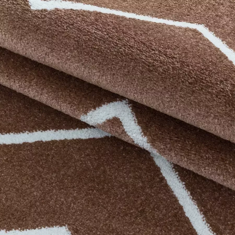 Adana Carpets Laagpolig vloerkleed Smoothly Weave Bruin Wit 120x170cm - Foto 2
