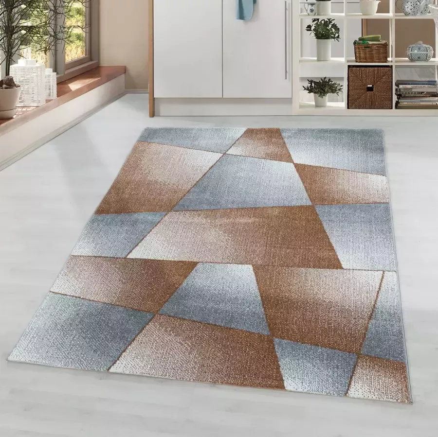 Adana Carpets Laagpolig vloerkleed Smoothly Design Bruin Grijs 120x170cm - Foto 4