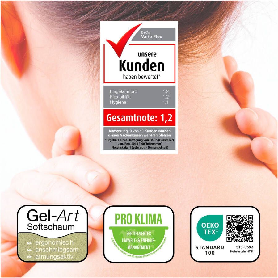 Beco Neksteunkussen Vario Flex met twee ligkanten! - Foto 2
