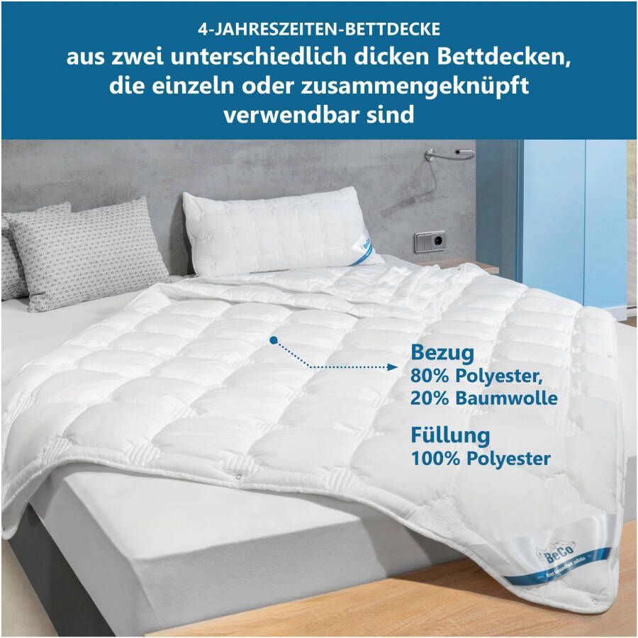 Beco Synthetisch dekbed Medibett Cotton Soft dekbedden voor zomer en winter dekbed 135 x 200 cm geschikt voor mensen met allergie (huisstofmijtallergie) Normaal