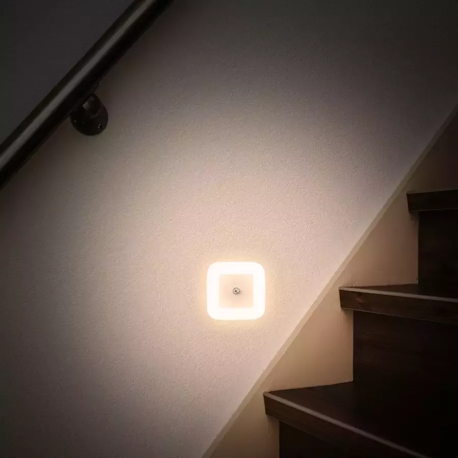 B.K.Licht Lednachtlampje Start Nachtlicht ganglicht bewegingssensor schemersensor 2-delige set (2 stuks)