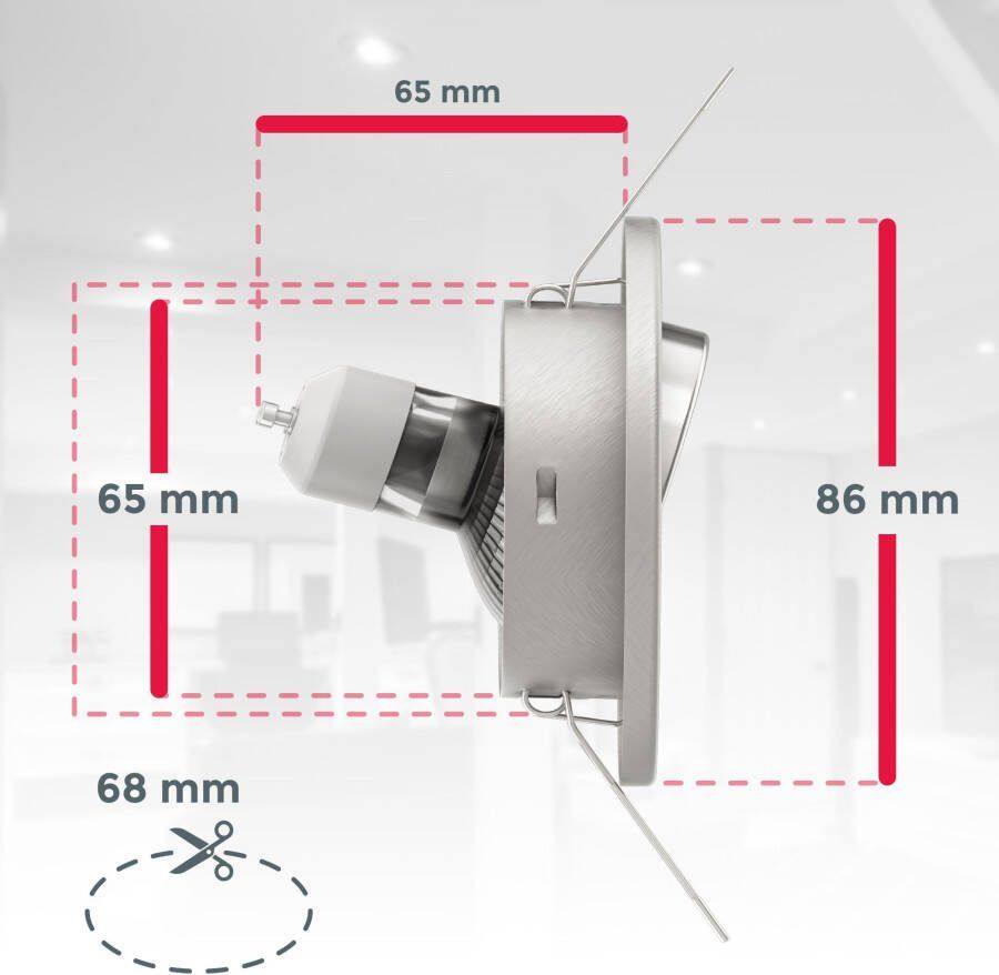 B.K.Licht LED inbouwspot LED inbouwlampen draaibaar wit incl. 3W 250lm GU10 plafondspot - Foto 6