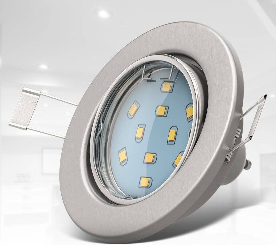 B.K.Licht LED inbouwspot LED inbouwlampen draaibaar wit incl. 3W 250lm GU10 plafondspot - Foto 8