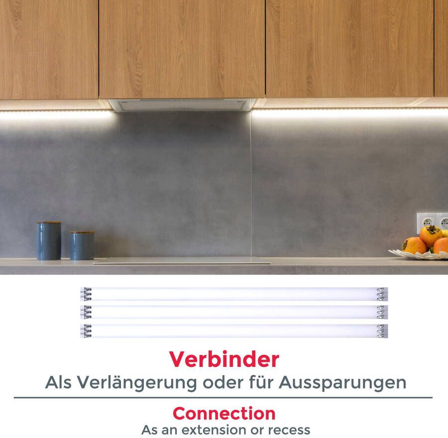 B.K.Licht Led-strepen Lacerta 2m led band set 4 strips onderbouwlamp inclusief connector - Foto 6