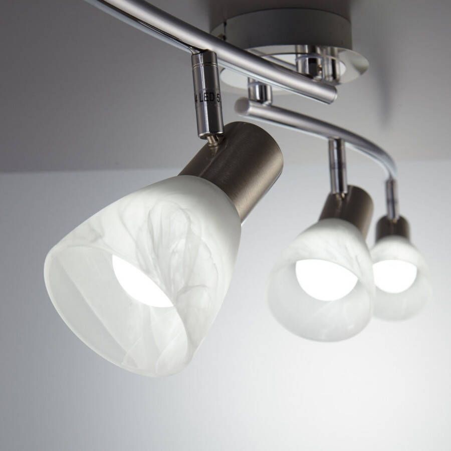 B.K.Licht Plafondspotje BK_DS1030 LED plafondspot draaibaar incl. E14 lamp (1 stuk) - Foto 4