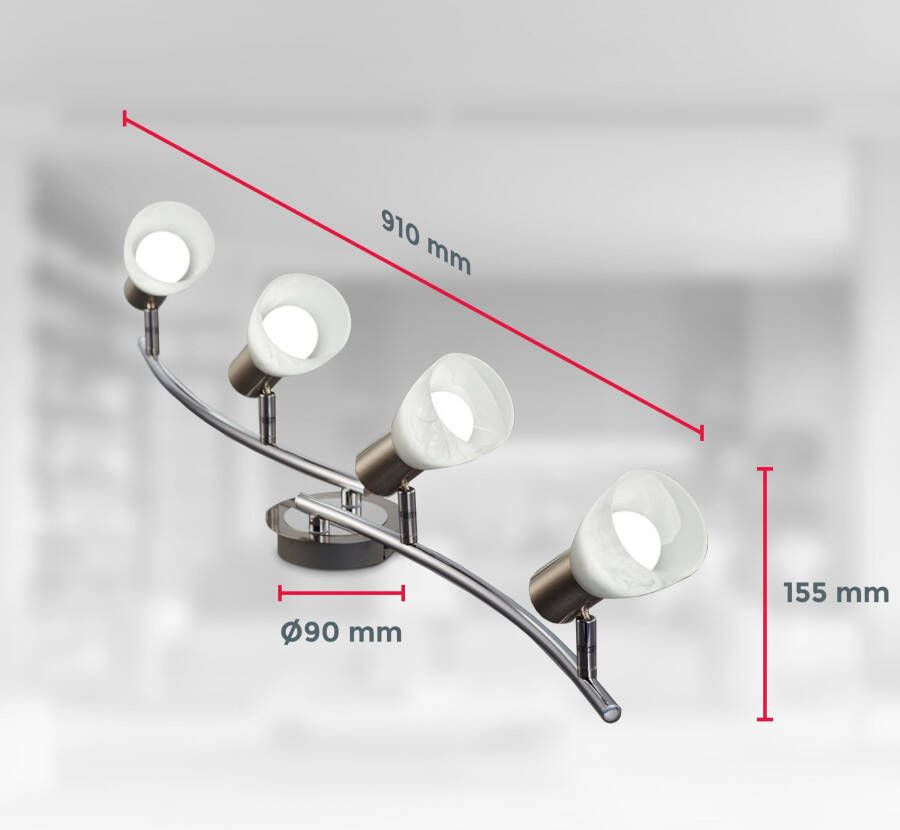 B.K.Licht Plafondspotje BK_DS1030 LED plafondspot draaibaar incl. E14 lamp (1 stuk) - Foto 7
