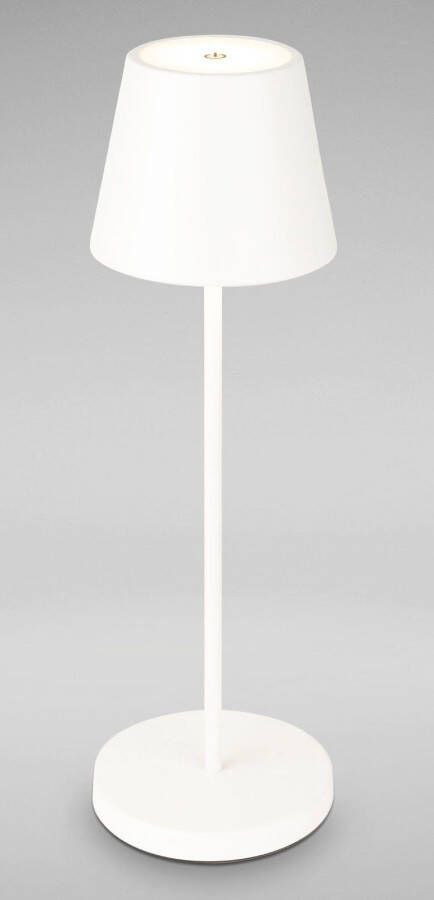 B.K.Licht Tafellamp voor buiten BK_TL1586 LED oplaadbare tafellamp wit met touchdimmer (1 stuk) - Foto 7