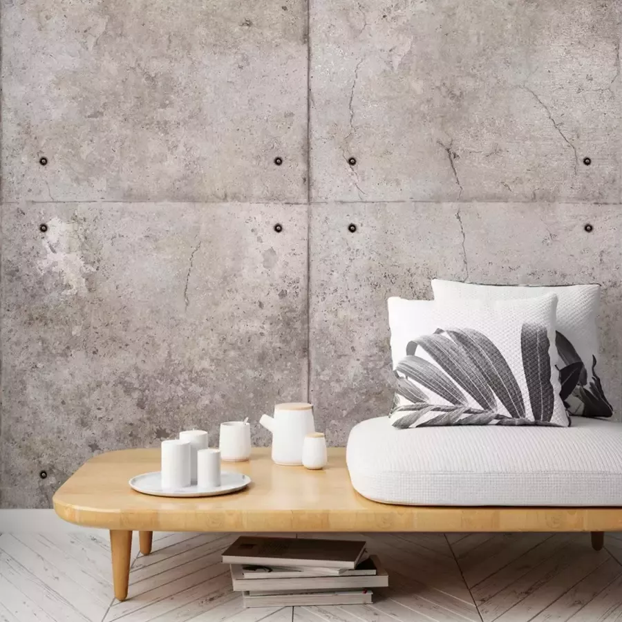 Bodenmeister Fotobehang Zichtbaar beton lichtgrijs