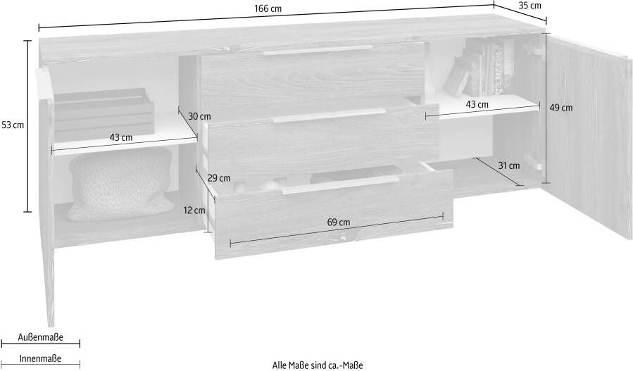 Borchardt Möbel Dressoir Oliva Breedte 166 of 200 cm - Foto 6