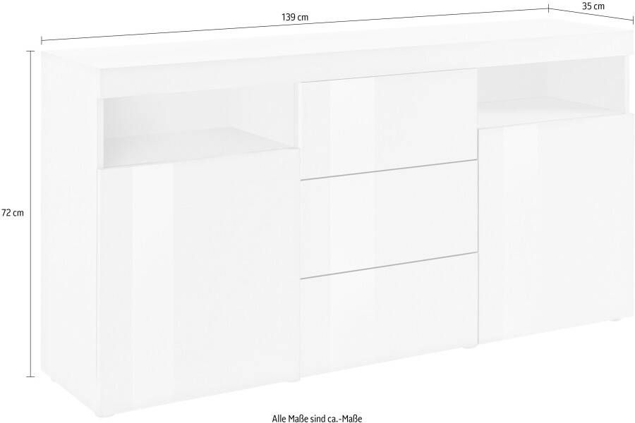 Borchardt Möbel Dressoir Kaapstad Breedte 139 cm