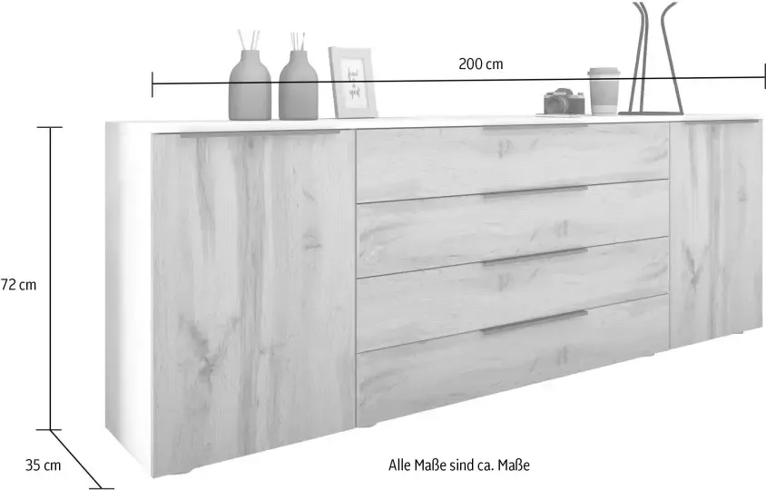 Borchardt Möbel Dressoir Tom Breedte 200 cm - Foto 2