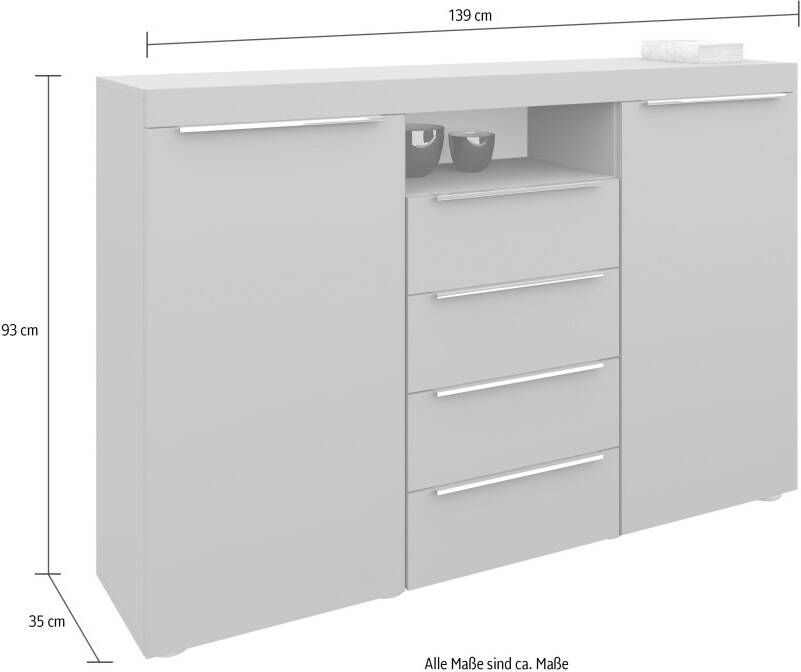 Borchardt Möbel Highboard Durban Breedte 139 cm - Foto 4