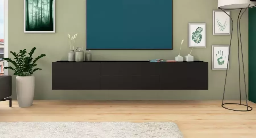 Borchardt Möbel Tv-meubel Sophia Breedte 200 cm met 2 kleppen en 2 laden staand en hangend - Foto 2