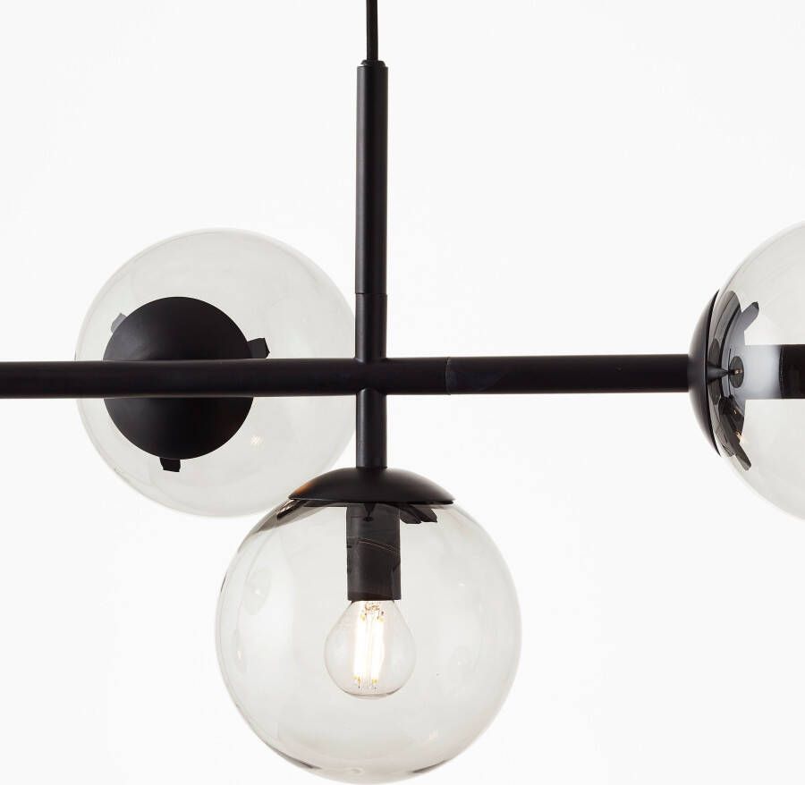 Brilliant Ariol Hanglamp 5-lichts Zwart Gerookt Glas - Foto 2