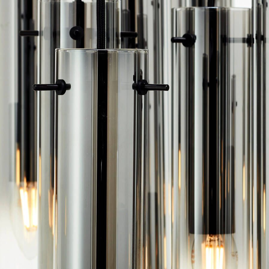 Brilliant Glasini Hanglamp 14-lichts Zwart Gerookt Glas - Foto 2