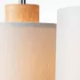 Brilliant Leuchten Hanglamp Vonnie Stoffen kappen 111 cm hoogte 80 cm breedte 4 x E27 in te korten grijs hout (1 stuk) - Thumbnail 7