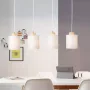 Brilliant Leuchten Hanglamp Vonnie Stoffen kappen 111 cm hoogte 80 cm breedte 4 x E27 in te korten grijs hout (1 stuk) - Thumbnail 9