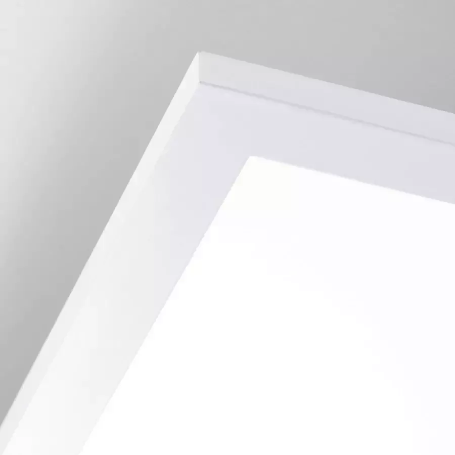 Brilliant Leuchten Led-plafondlamp Charla 120 x 30 cm 4000 lumen warmwit licht metaal kunststof wit