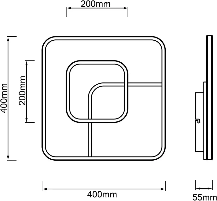 Brilliant Leuchten Led-plafondlamp Merapi (1 stuk) - Foto 4