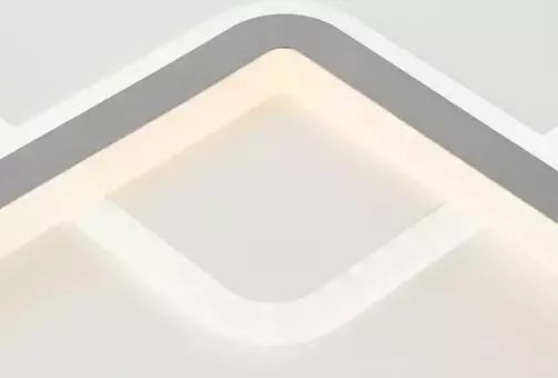 Brilliant Leuchten Led-plafondlamp Savare dimbaar via afstandsbediening nachtlicht metaal acryl wit grijs (1 stuk) - Foto 2