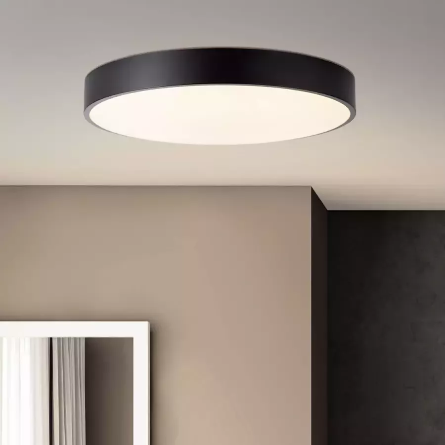 Brilliant plafondlamp Slimline LED zwart 49 cm Leen Bakker - Foto 1