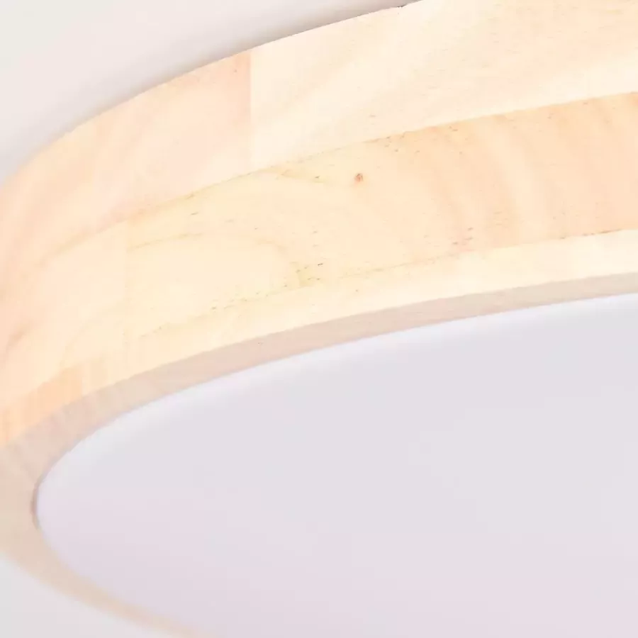 Brilliant Briljant Plafondlamp 49cm hout licht -Dimbaar lichtkleur instelbaar - Foto 1