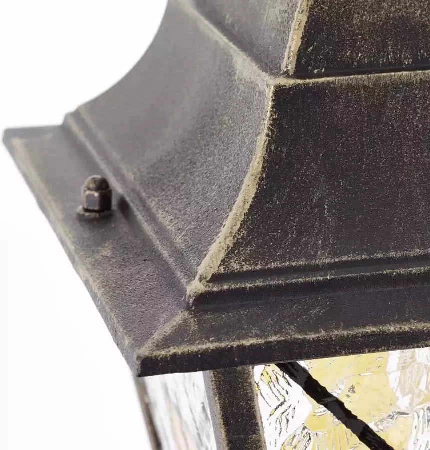 Brilliant Leuchten Paalverlichting Janel 120 cm hoogte e27 metaal glas antiek zwart goudkleur (1 stuk) - Foto 2