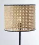 Brilliant Leuchten Staande lamp WILEY 154 cm hoogte ø 30 cm 1x e27 metaal rotan hout licht zwart (1 stuk) - Thumbnail 3