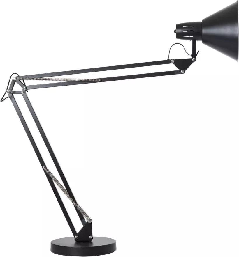 Brilliant Leuchten Staande lamp WInston 1 8m hoogte e27 max. 60 w draaibaar zwart metaal voetschakelaar - Foto 2
