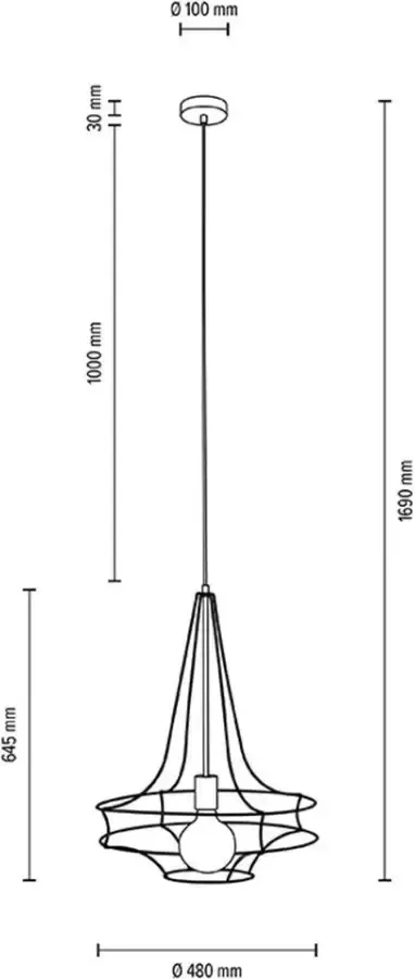 BRITOP LIGHTING Hanglamp Casa Rina Decoratieve lamp van metaal bijpassende LM E27 excl. made in Europe (1 stuk)
