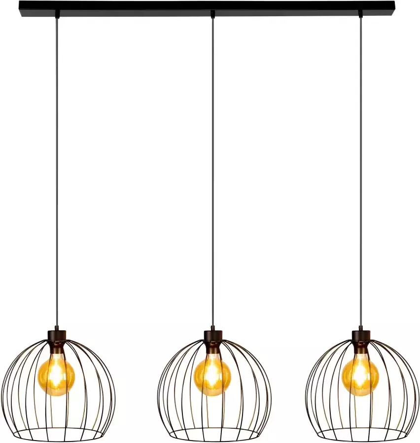 BRITOP LIGHTING Hanglamp COOP Decoratieve lamp van metaal met elementen van eikenhout (1 stuk) - Foto 2