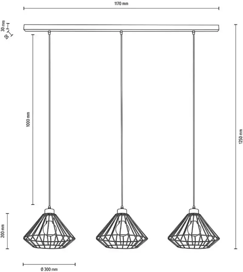 BRITOP LIGHTING Hanglamp RAQUELLE Decoratieve lamp van metaal bijpassende LM E27 excl. made in Europe (1 stuk)