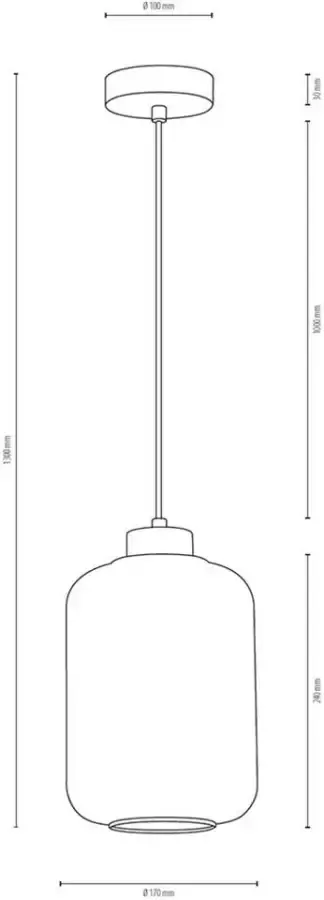 BRITOP LIGHTING Hanglamp TARRO Met hoogwaardige glazen kap made in Europe LM E27 exclusive (1 stuk) - Foto 1