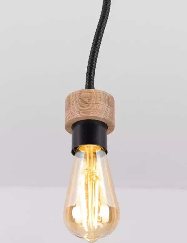 BRITOP LIGHTING Plafondlamp ALLUMER FLEX Basis van eikenhout met FSC -certificaat flexibel verstelbaar (1 stuk) - Foto 7
