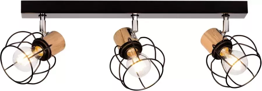 BRITOP LIGHTING Plafondlamp Phiphi Decoratieve lamp van metaal met elementen van eikenhout (1 stuk) - Foto 4