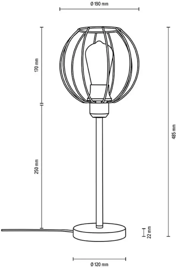 BRITOP LIGHTING Tafellamp COOP Decoratieve lamp van metaal bijpassende LM E27 excl. made in Europe (1 stuk)