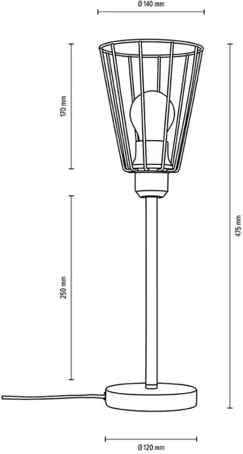 BRITOP LIGHTING Tafellamp Swan Decoratieve lamp van metaal bijpassende LM E27 excl. made in Europe (1 stuk)